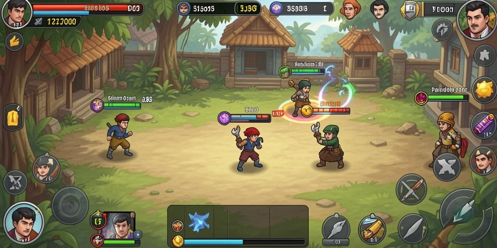 Screenshot menampilkan salah satu level yang menantang dalam DOWER88.